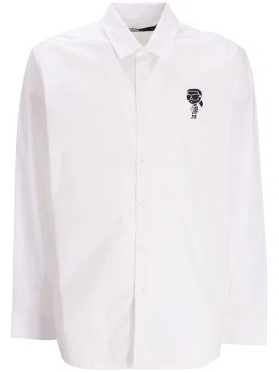 Karl Lagerfeld Ikonik Karl Long-sleeve Shirt In 10