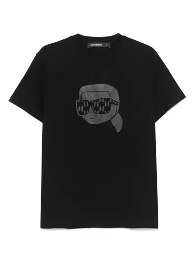 Karl Lagerfeld Ikonik Karl-print T-shirt In Black