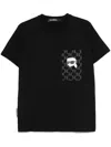 Karl Lagerfeld Ikonik Karl Print T-shirt In Black