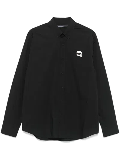 Karl Lagerfeld Ikonik Karl Shirt In Black