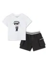 Karl Lagerfeld Ikonik Karl Shorts Set In Black