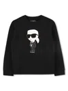 Karl Lagerfeld Ikonik Crewneck Sweatshirt In Black
