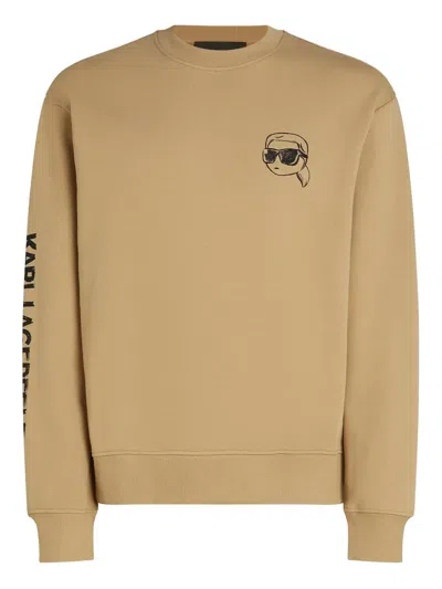 Karl Lagerfeld Ikonik Karl Sweatshirt In White