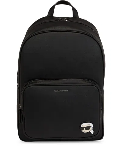 Karl Lagerfeld Small Ikonik Kore Backpack In 黑色