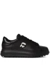 Karl Lagerfeld Paris Karl Head Patch Racer Toe Sneaker In Animal Print