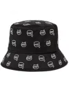 KARL LAGERFELD IKONIK RHINESTONE-EMBELLISHED BUCKET HAT