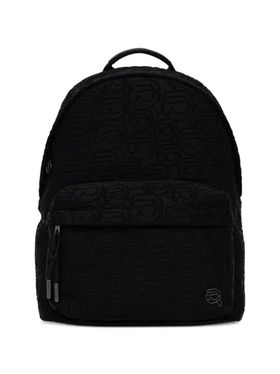 Karl Lagerfeld Ikonik-monogram Backpack In Pink