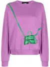 Karl Lagerfeld Sweatshirt Mit Grafischem Print In Purple