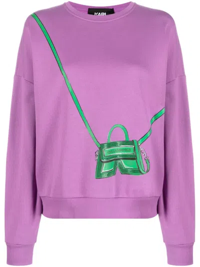 Karl Lagerfeld Sweatshirt Mit Grafischem Print In Pink