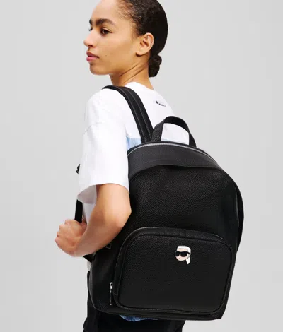 Karl Lagerfeld Ikon Mittelgrosser Genoppter Rucksack In Black