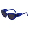 Karl Lagerfeld Blue Injected Sunglasses In Blue