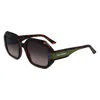 Karl Lagerfeld Brown Injected Sunglasses In Brown