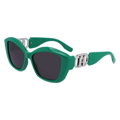 Karl Lagerfeld Injected Women's Sunglasses In Green