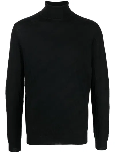 Karl Lagerfeld Intarsia-knit Logo Wool Jumper In Black
