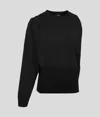 Karl Lagerfeld Iridescent Asymmetric Sweater In Black