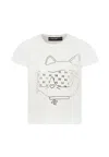 Karl Lagerfeld Ivory T-shirt For Girl With Choupette In Ivory