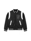 Karl Lagerfeld Logo-appliqué Panelled Bomber Jacket In Black