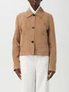 Karl Lagerfeld Patch Pocket Leather Jacket In Beige