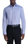 Karl Lagerfeld Jacquard Chevron Slim Fit Dress Shirt In Blue
