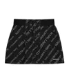 Karl Lagerfeld Logo-jacquard Denim Skirt In Black