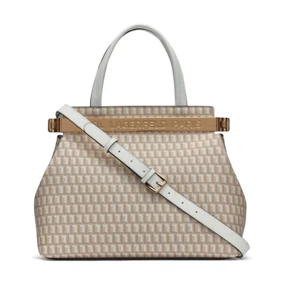 Karl Lagerfeld Jacqueline Satchel In Neutral