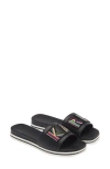 Karl Lagerfeld Jaxine Slide Sandal In Black