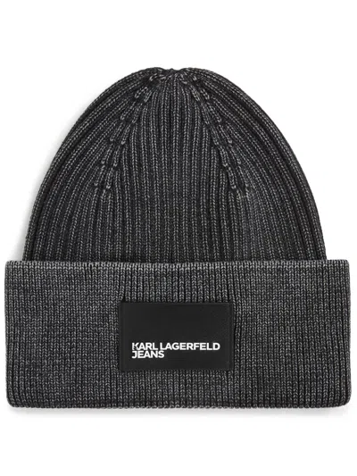 Karl Lagerfeld Jeans Acid Beanie In Gray