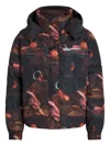 Karl Lagerfeld Jeans All-over Graphic-print Puffer Jacket In Multi