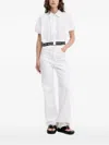 Karl Lagerfeld Jeans Banded Short-sleeve Shirt In White