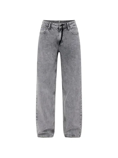 Karl Lagerfeld Jeans Barrel-leg Jeans In Gray