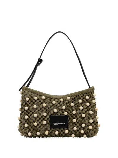 Karl Lagerfeld Jeans Beaded Tote Bag