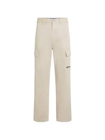 Karl Lagerfeld Jeans Belt-loops Cargo Pants In Neutral