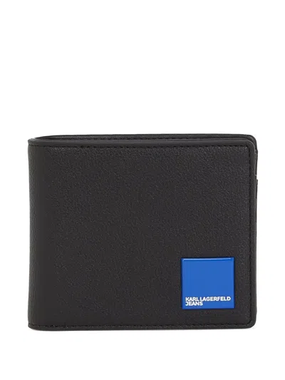 Karl Lagerfeld Jeans Portemonnaie Mit Box-logo In Schwarz
