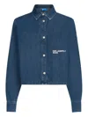 Karl Lagerfeld Jeans Boxy Denim Blouse In 蓝色