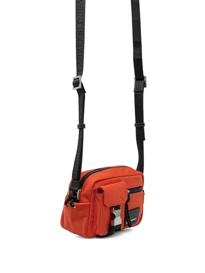 Karl Lagerfeld Jeans Buckle-fastening Cross Body Bag In Orange