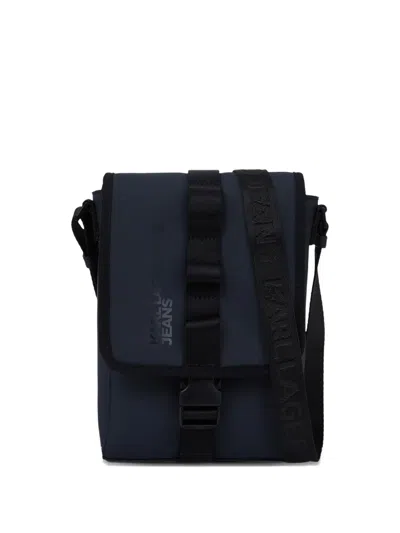 Karl Lagerfeld Jeans Buckle Menssager Bag In Blue