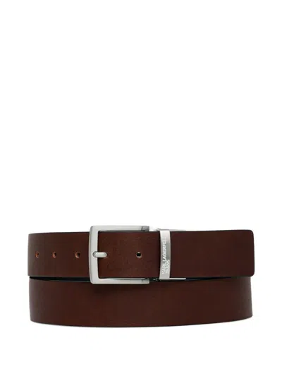 Karl Lagerfeld Jeans Buckled Belt In Brown