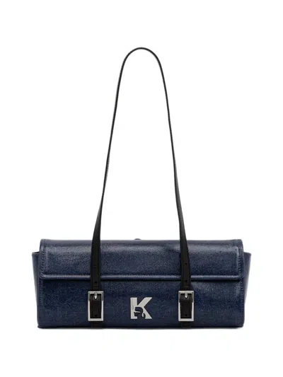 Karl Lagerfeld Jeans Buckle-detail K-logo East-west Bag In Blue