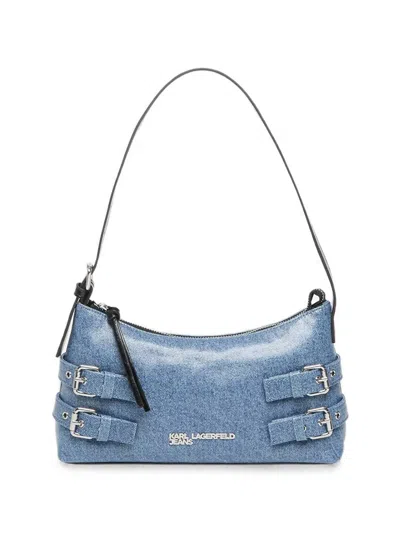 Karl Lagerfeld Jeans Buckle-detail Shoulder Bag In Pink