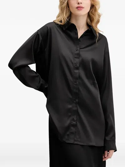 Karl Lagerfeld Jeans Buttoned Shirt In Black