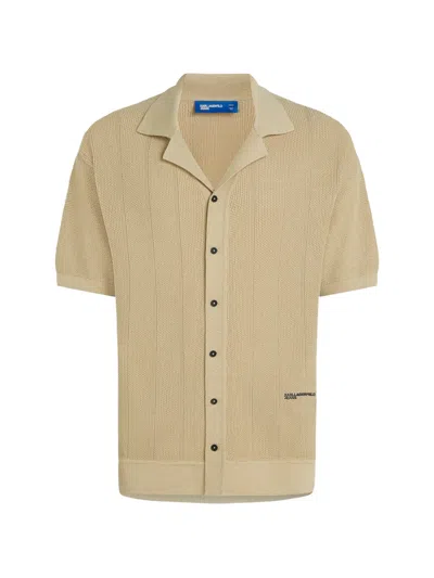 Karl Lagerfeld Jeans Buttoned Shirt In Nude