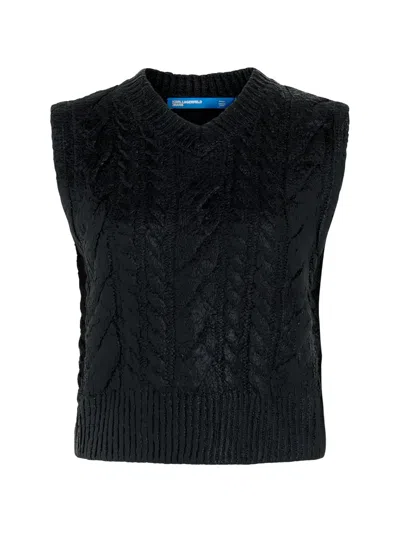 Karl Lagerfeld Jeans Cable-knit Sweater In Multi