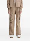 Karl Lagerfeld Jeans Cargo-pocket Cotton Trousers In Brown