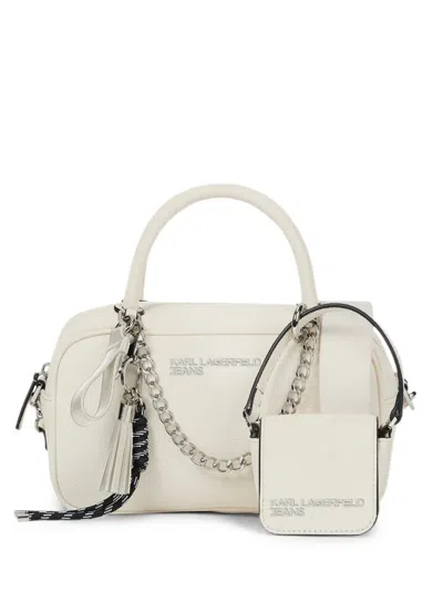 Karl Lagerfeld Jeans Charm-embellished Tote Bag In Neutral
