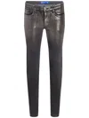 Karl Lagerfeld Jeans Coated Slim Jeans In Grey