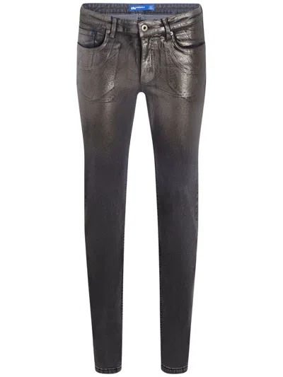 Karl Lagerfeld Jeans Coated Slim Jeans In Grey
