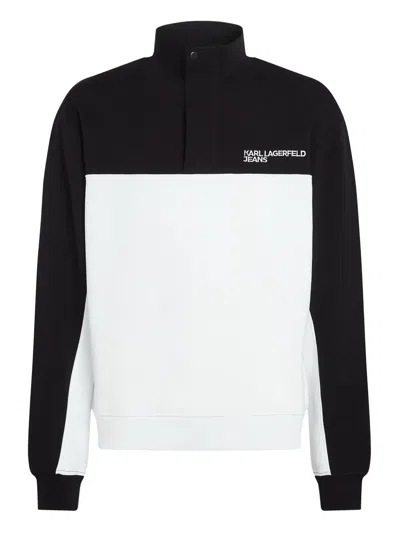 Karl Lagerfeld Jeans Colour-block Half-zip Sweatshirt