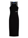 Karl Lagerfeld Jeans Contrast-trim Sleeveless Midi Dress