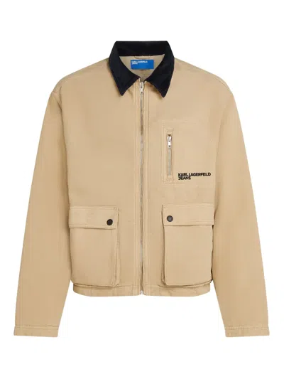 Karl Lagerfeld Jeans Jacke Aus Baumwolle In Neutral