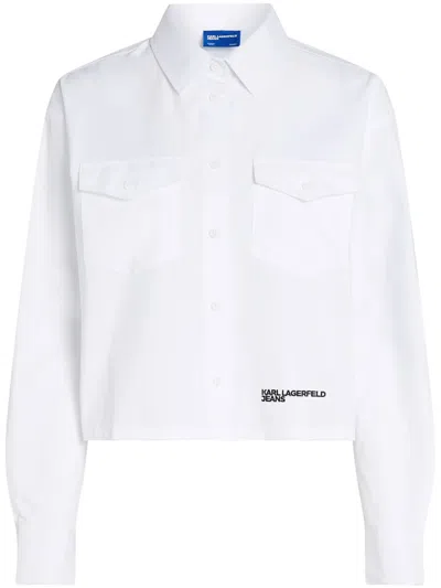 Karl Lagerfeld Jeans Cotton Shirt In White